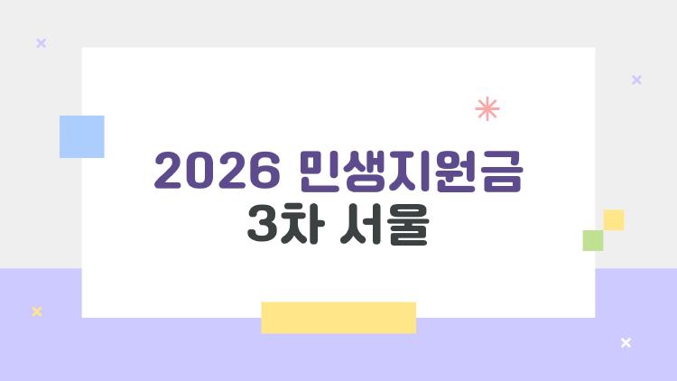 2026 민생지원금 3차 서울