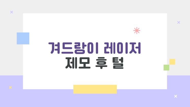 겨드랑이 레이저 제모 후 털