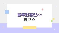 블루원용인cc 동코스 2026 프로모션 폭발, 지금 안 잡으면 후회할걸