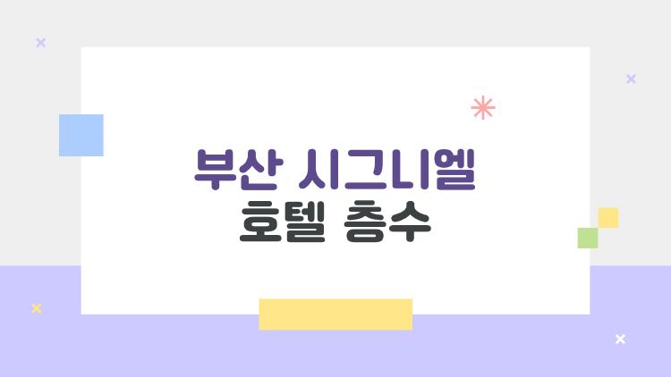 부산 시그니엘 호텔 층수, 19층까지 다 올라가봤는데 이렇게 다를 줄이야
