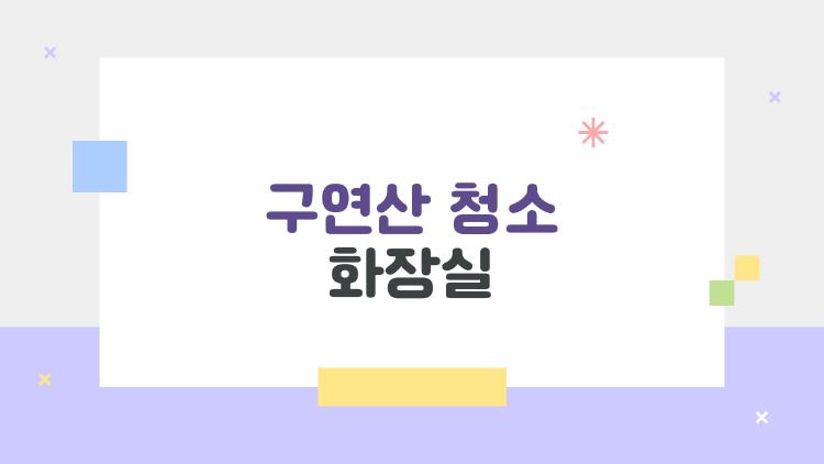 구연산 청소 화장실, 이대로 하면 10년 전처럼 새것?