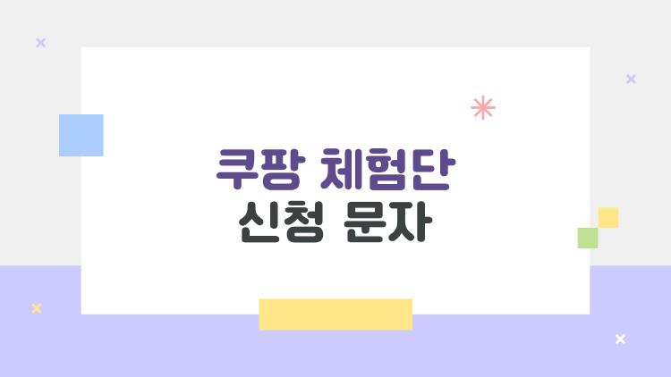쿠팡 체험단 신청 문자 클릭하면 후회합니다, 왜?