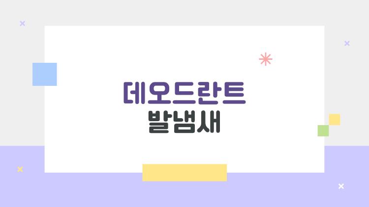 데오드란트 발냄새, 씻어도 또 나는 이유와 예방법 5가지