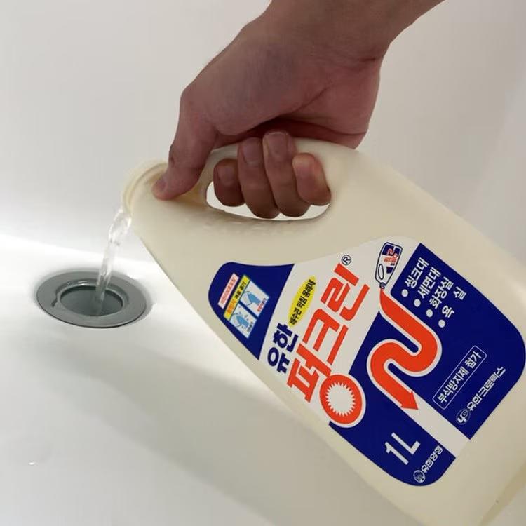 뚜러뻥 액체 사용방법, 세면대 5분만에 뚫린 충격 후기