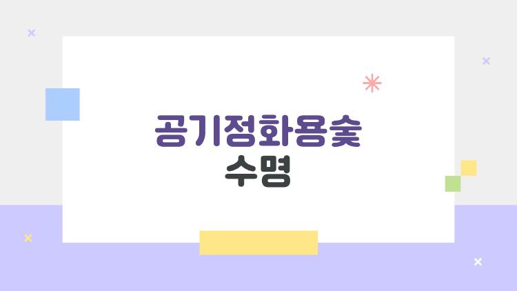 공기정화용숯 수명