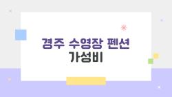 경주 수영장 펜션 가성비, 10만 원대에 국대급 수영장 쓸 수 있다?