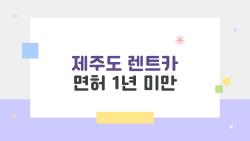 제주도 렌트카 면허 1년 미만, 그래도 렌트 가능할까 속속들이 알아보기