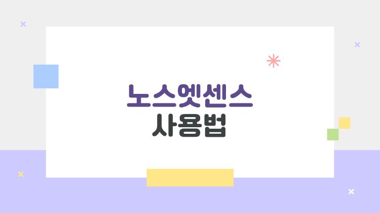 노스엣센스 사용법