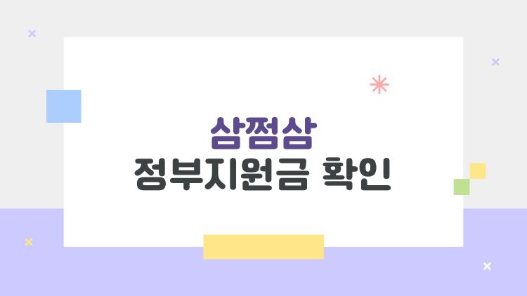 삼쩜삼 정부지원금 확인
