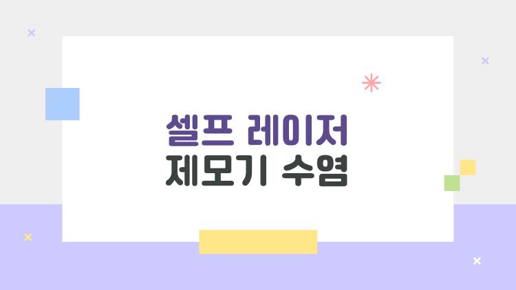 셀프 레이저 제모기 수염