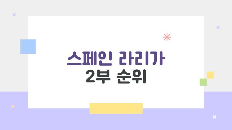 스페인 라리가 2부 순위