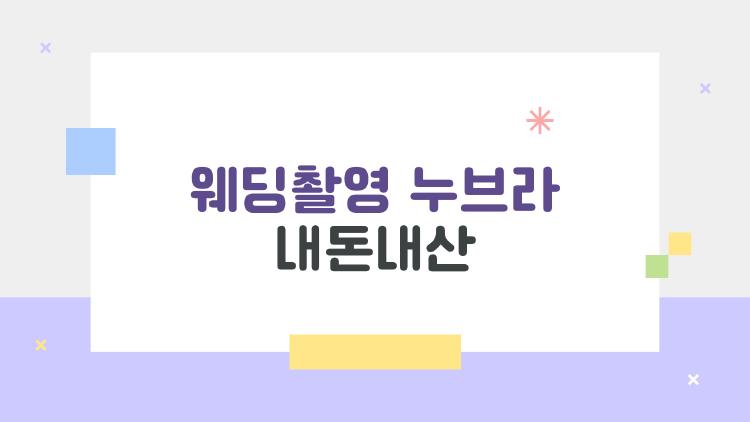 웨딩촬영 누브라 내돈내산